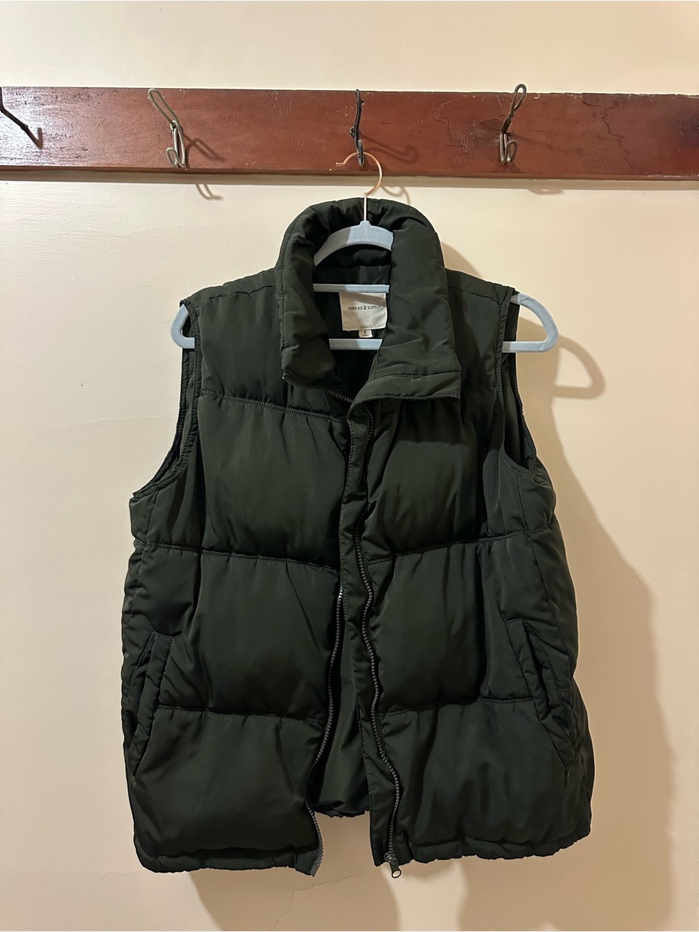 Thread & Supply Olive Green Puffy Vest